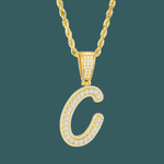 ギャラリービューアに画像を読み込み、Custom Letter Pendant - Bold Curve【無料ネックレス付属】