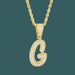 ギャラリービューアに画像を読み込み、Custom Letter Pendant - Bold Curve【無料ネックレス付属】