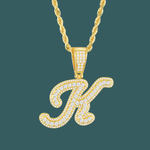 ギャラリービューアに画像を読み込み、Custom Letter Pendant - Bold Curve【無料ネックレス付属】