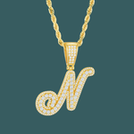 ギャラリービューアに画像を読み込み、Custom Letter Pendant - Bold Curve【無料ネックレス付属】