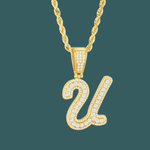 ギャラリービューアに画像を読み込み、Custom Letter Pendant - Bold Curve【無料ネックレス付属】