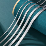 Load image into Gallery viewer, Herringbone Chain - 2mm〜6mm (White Gold)