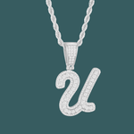 ギャラリービューアに画像を読み込み、Custom Letter Pendant - Bold Curve【無料ネックレス付属】