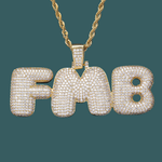 Load image into Gallery viewer, Custom Letter Pendant - Puffy Block (Gold,White Gold,Rose Gold)【無料ネックレス付属】