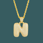 Load image into Gallery viewer, Custom Letter Pendant - Bubble Initial【無料ネックレス付属】