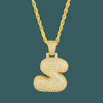 Load image into Gallery viewer, Custom Letter Pendant - Bubble Initial【無料ネックレス付属】