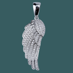 Load image into Gallery viewer, Angel Wing Pendant - (White Gold)【無料ネックレス付属】