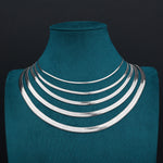 Load image into Gallery viewer, Herringbone Chain - 2mm〜6mm (White Gold)