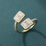 ギャラリービューアに画像を読み込み、Gem Double Charm Ring - 16mm (18K Gold)