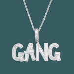 Load image into Gallery viewer, Custom Letter Pendant - Block Model (White Gold)【無料ネックレス付属】