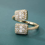 ギャラリービューアに画像を読み込み、Gem Double Charm Ring - 16mm (18K Gold)