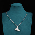 Load image into Gallery viewer, Icy Step Pendant - (White Gold)【無料ネックレス付属】