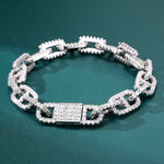 Load image into Gallery viewer, Gucci Cuban Link Bracelet - 11mm (White Gold)