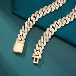 ギャラリービューアに画像を読み込み、Prong Cuban Chain - 14mm (18K Gold)