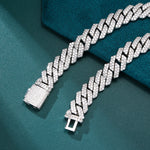 Load image into Gallery viewer, Prong Cuban Chain - 14mm (White Gold)