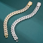 ギャラリービューアに画像を読み込み、Prong Cuban Bracelet - 14mm (18K White Gold)