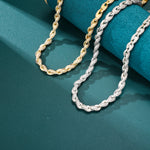 Load image into Gallery viewer, Rope chain Necklaces - 6mm (White Gold)