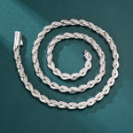 Load image into Gallery viewer, Rope chain Necklaces - 6mm (White Gold)