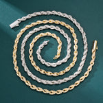 Load image into Gallery viewer, Rope chain Necklaces - 6mm (White Gold)