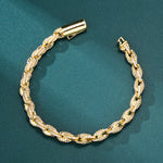 ギャラリービューアに画像を読み込み、Rope chain Bracelet - 6mm (18K Gold)