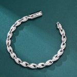 Load image into Gallery viewer, Rope chain Bracelet - 6mm (White Gold)
