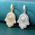 ギャラリービューアに画像を読み込み、Hamsa Shine Pendant - (18K Gold)【無料ネックレス付属】