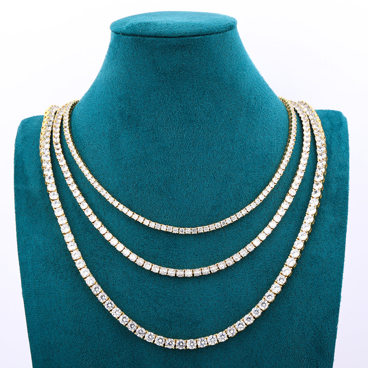 Moissanite Tennis Chain - 4mm (18K Gold) – EMPIRE HOLLYWOOD