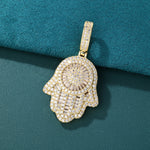 ギャラリービューアに画像を読み込み、Hamsa Shine Pendant - (18K Gold)【無料ネックレス付属】