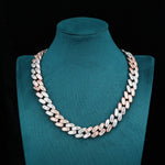 ギャラリービューアに画像を読み込み、【新商品】Duality Cuban Chain - 15mm (White Gold × Rose Gold)