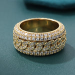 ギャラリービューアに画像を読み込み、Spin Cuban Ring (18K Gold)