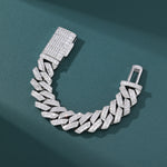 ギャラリービューアに画像を読み込み、Prism Cuban Bracelet - 20mm (White Gold)