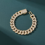 ギャラリービューアに画像を読み込み、Dome Cuban Bracelet - 14mm (18K Gold)