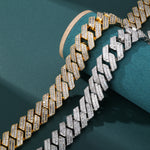 ギャラリービューアに画像を読み込み、Prism Cuban Bracelet - 20mm (White Gold)