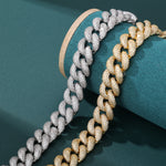 ギャラリービューアに画像を読み込み、Dome Cuban Bracelet - 14mm (White Gold)