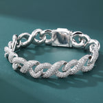 ギャラリービューアに画像を読み込み、Infinity Cuban Bracelet - 16mm (White Gold)