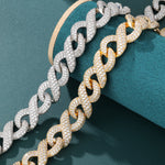 ギャラリービューアに画像を読み込み、Infinity Cuban Bracelet - 16mm (18K Gold)