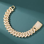 ギャラリービューアに画像を読み込み、Block Cuban Bracelet - 21mm (18K Gold)