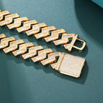 ギャラリービューアに画像を読み込み、Block Cuban Bracelet - 21mm (18K Gold)