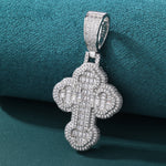 Load image into Gallery viewer, Sacred Glow Cross Pendant - (White Gold)【無料ネックレス付属】