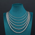 Load image into Gallery viewer, Rope Chain - 2mm〜6mm (White Gold)