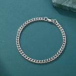 ギャラリービューアに画像を読み込み、Cuban Chain Bracelet- 4mm〜8mm (White Gold)
