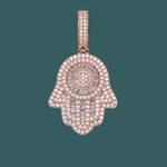 ギャラリービューアに画像を読み込み、Hamsa Shine Pendant - (Rose Gold)【無料ネックレス付属】