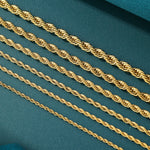 Load image into Gallery viewer, Rope Chain - 2mm〜6mm (Gold)