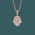 ギャラリービューアに画像を読み込み、Hamsa Shine Pendant - (Rose Gold)【無料ネックレス付属】