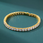 ギャラリービューアに画像を読み込み、Tennis Chain Set 5mm - 18K Gold (ネックレス&ブレスレット)