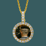 Load image into Gallery viewer, Custom Photo Pendant - Classic Round (Gold)【無料ネックレス付属】