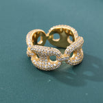 Load image into Gallery viewer, Halo Knot Ring - 10mm (18K Gold)