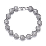 Load image into Gallery viewer, Iced Ball Bracelet - 10mm (White Gold)