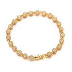 ギャラリービューアに画像を読み込み、Iced Ball Bracelet - 6mm (18K Gold)