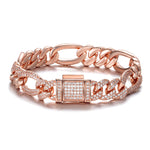 Load image into Gallery viewer, Figaro Bracelet - 10mm (Rose Gold)